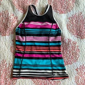 MULTISTRIPE RAZORBACK TANKINI